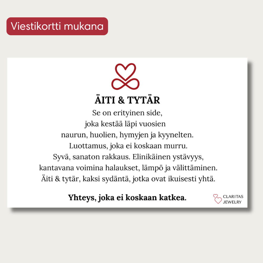 Äiti ja Tytär | Ääretön Sydän Rannekoru