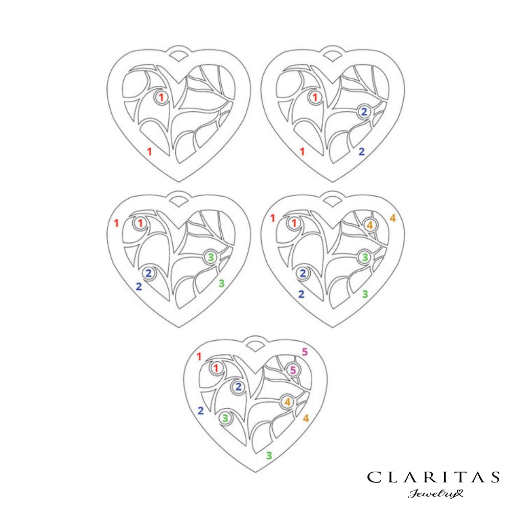 Heart Family Tree Necklace with Birthstones - Claritas Store