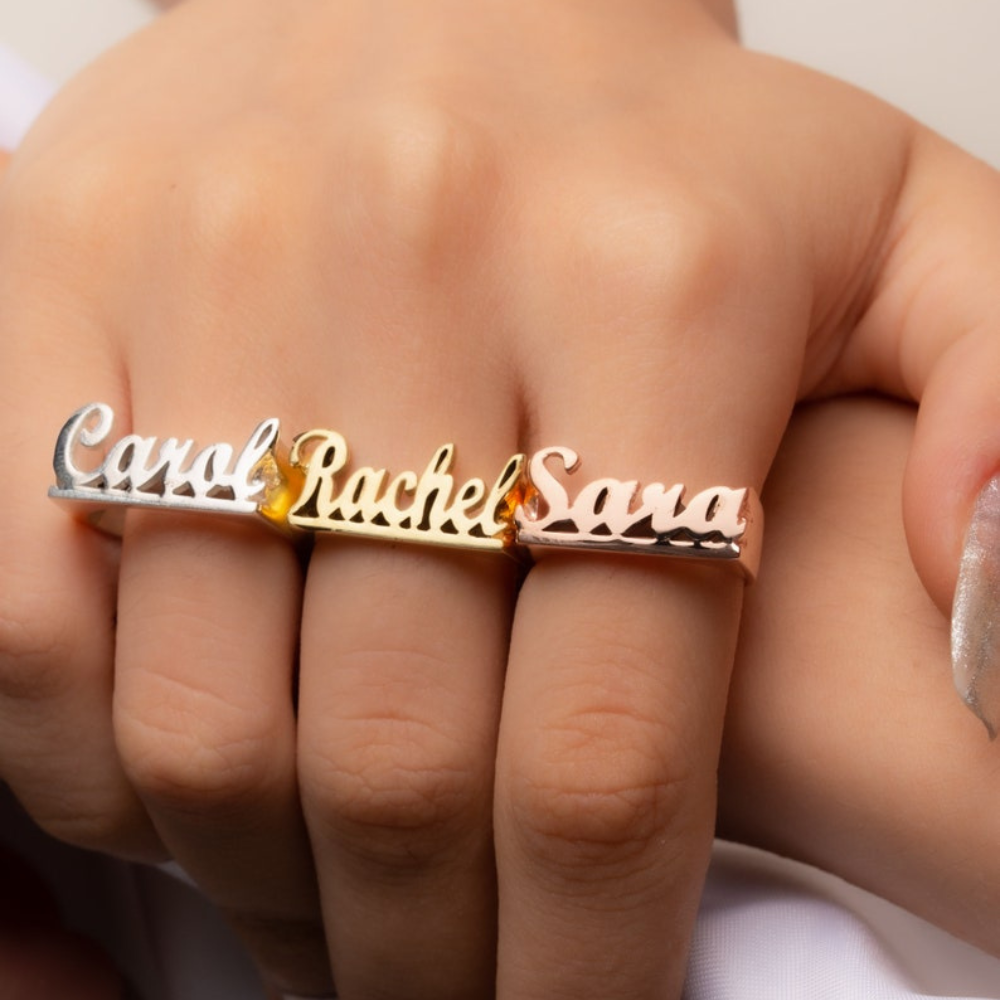 Bold Script Name Ring - Claritas Store