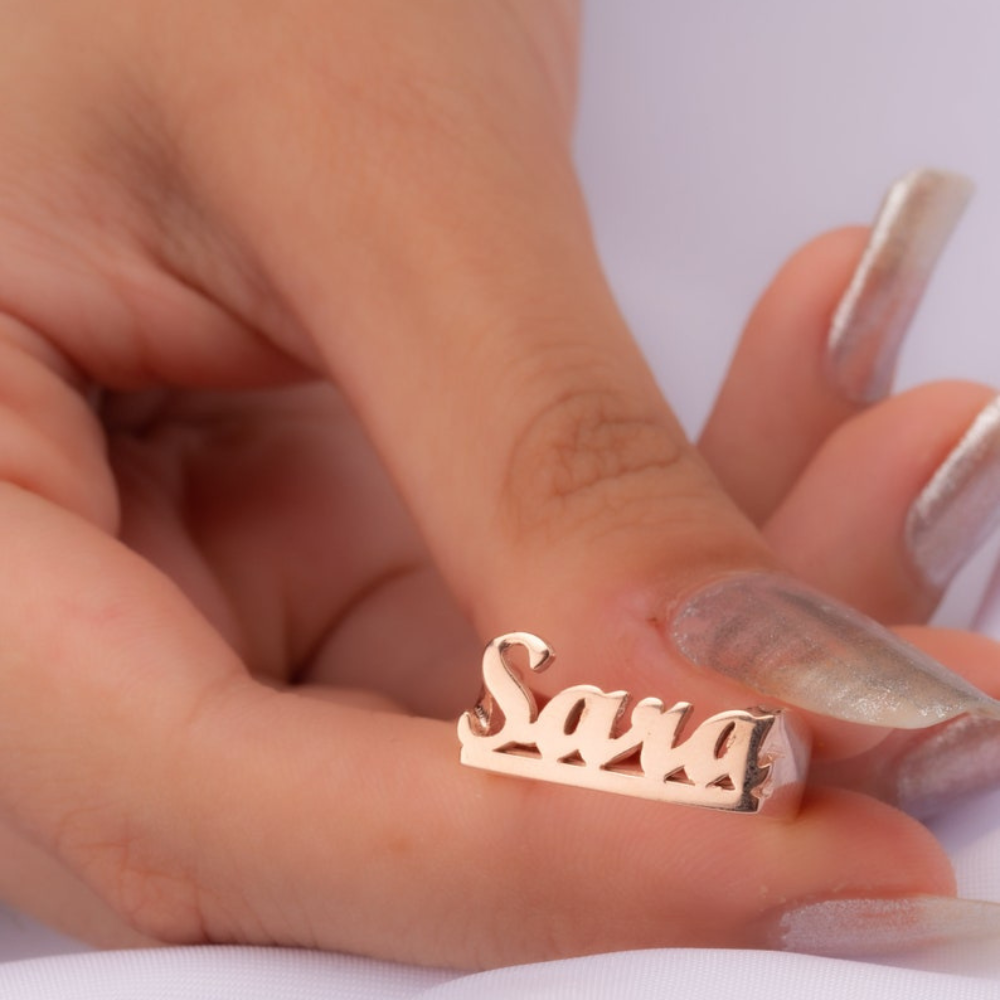 Bold Script Name Ring - Claritas Store