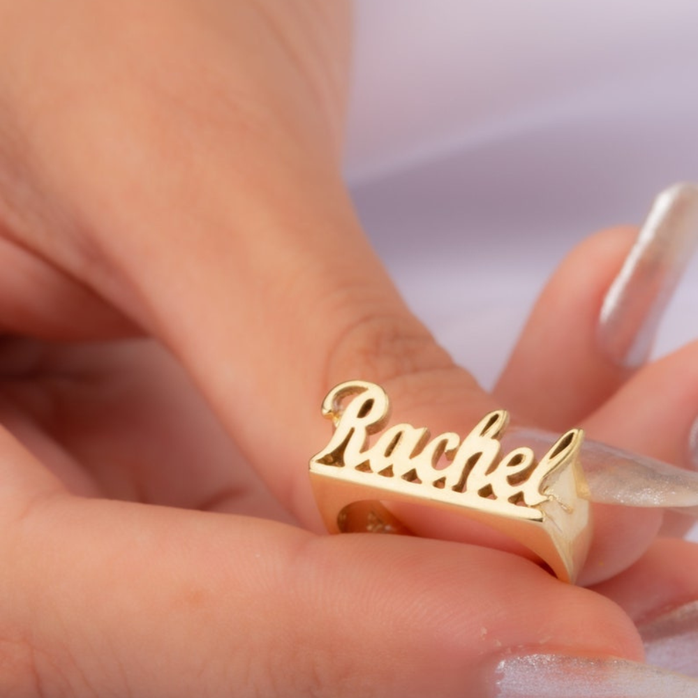 Bold Script Name Ring - Claritas Store