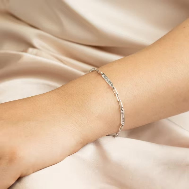 Name Paperclip Chain Bracelet - Claritas Store