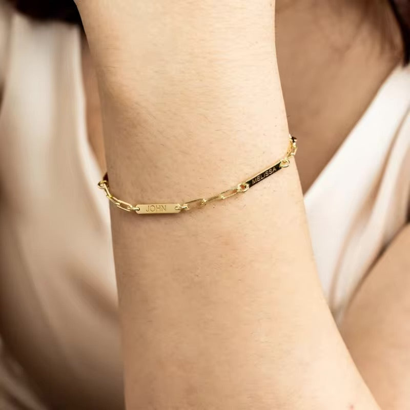 Name Paperclip Chain Bracelet - Claritas Store