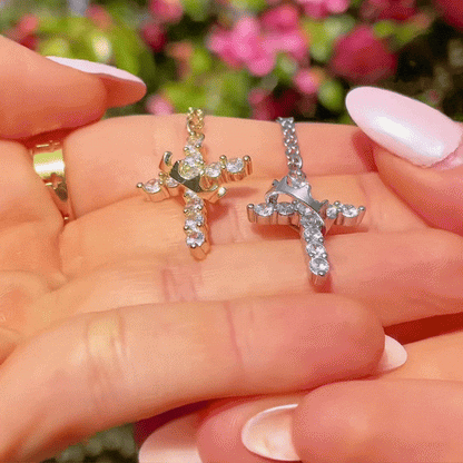 Royal Crown Cross Necklace - Claritas Store