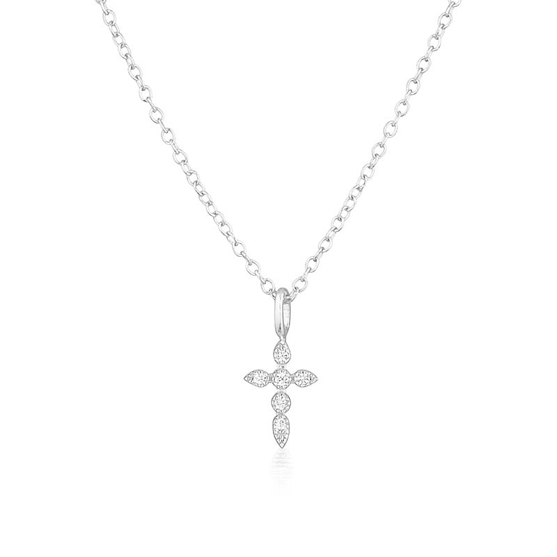 Petite Bloom Cross Necklace - Claritas Store
