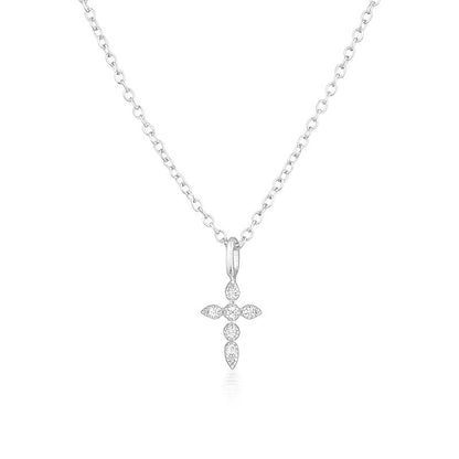 Petite Bloom Cross Necklace - Claritas Store