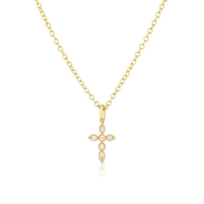 Petite Bloom Cross Necklace - Claritas Store