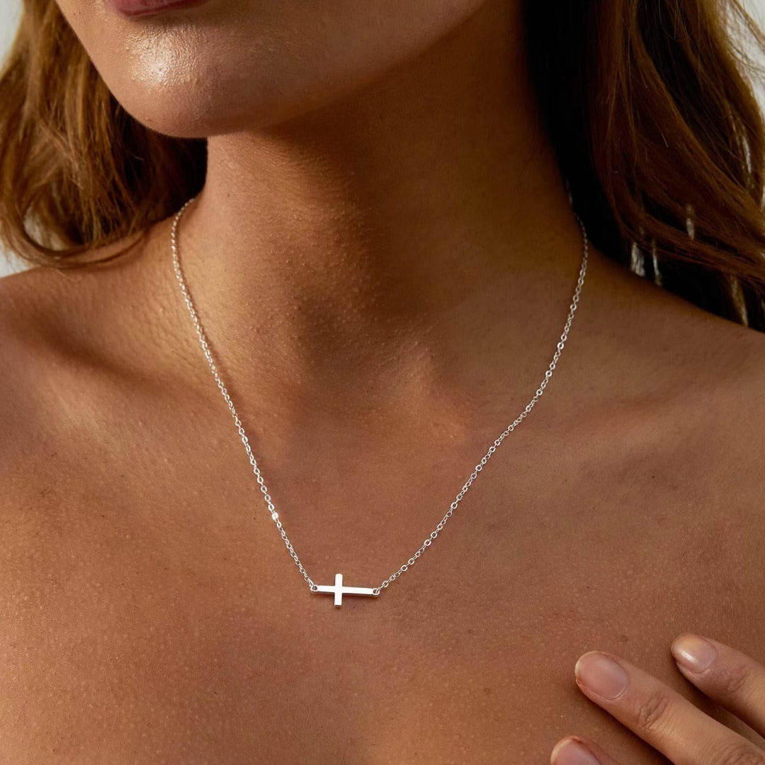 Side Cross Necklace - Claritas Store