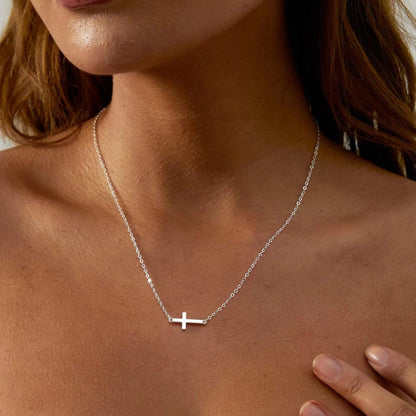 Side Cross Necklace - Claritas Store