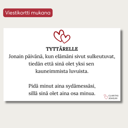 Tyttärelle | Pidä minut aina sydämessäsi Rannekoru