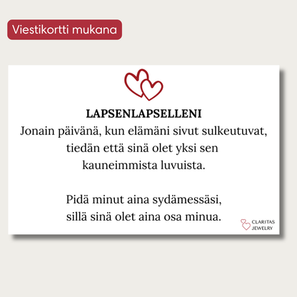 Lapsenlapselleni | Pidä minut aina sydämessäsi Rannekoru