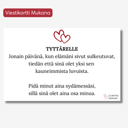 Tyttärelle | Pidä minut aina sydämessäsi Rannekoru Kulta
