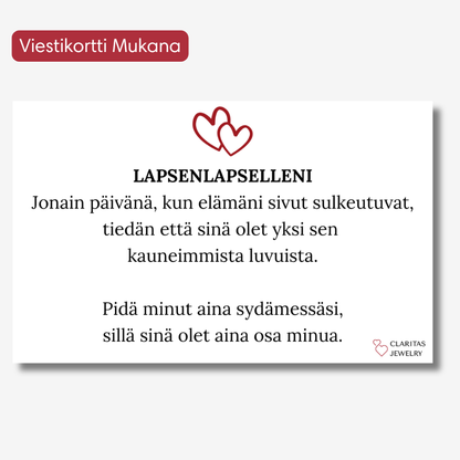 Lapsenlapselleni | Pidä minut aina sydämessäsi Rannekoru