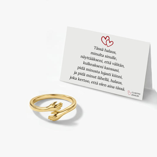 Kultainen Halaus Sormus