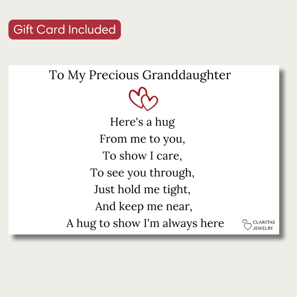 Silver To My Granddaughter – Hug Ring