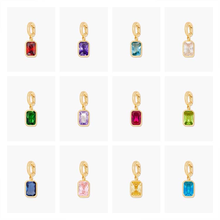 Birthstone initial pendant Necklace - Claritas Store