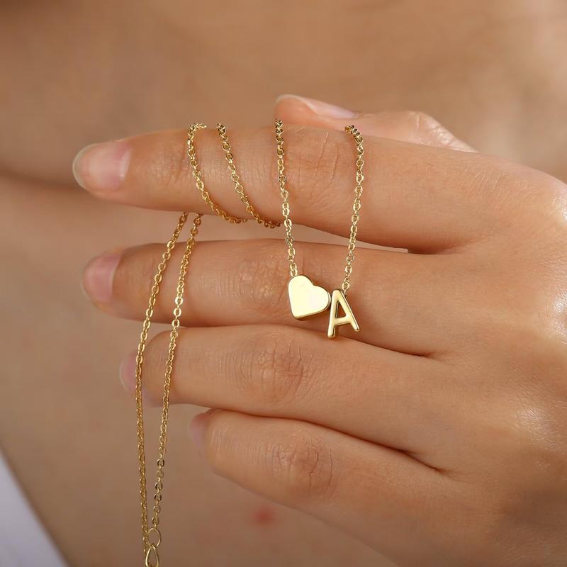Tiny Heart Initial Necklace - Claritas Store