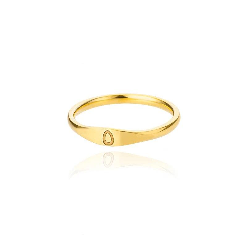 Gold Slim Signet Ring - Claritas Store