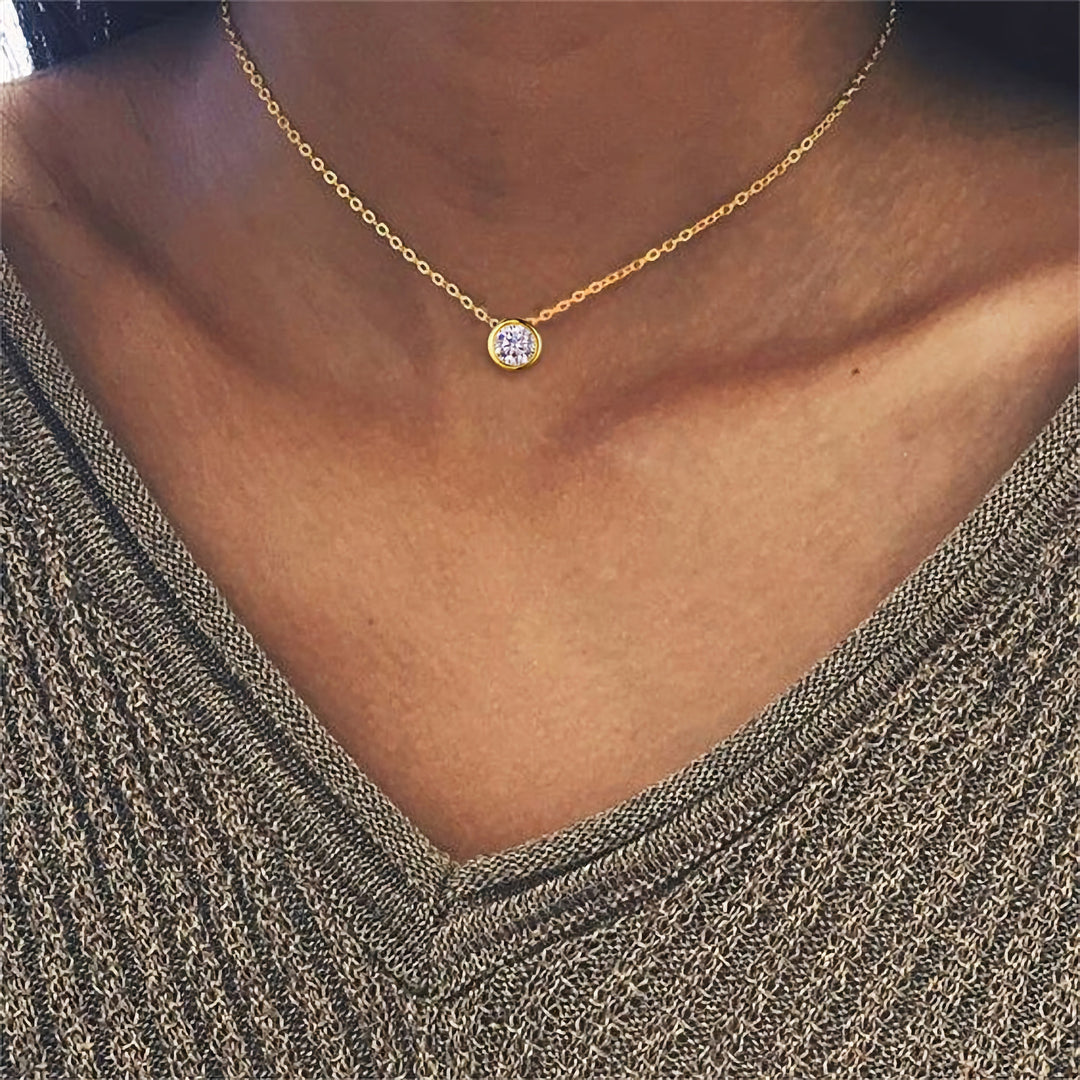 Elegant Solo Birthstone Necklace - Claritas Store