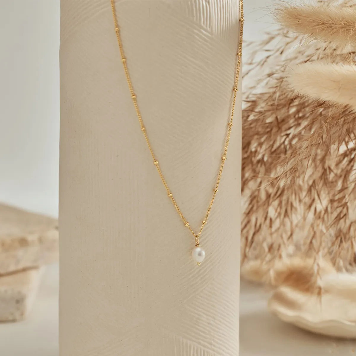Luna Single Pearl Necklace