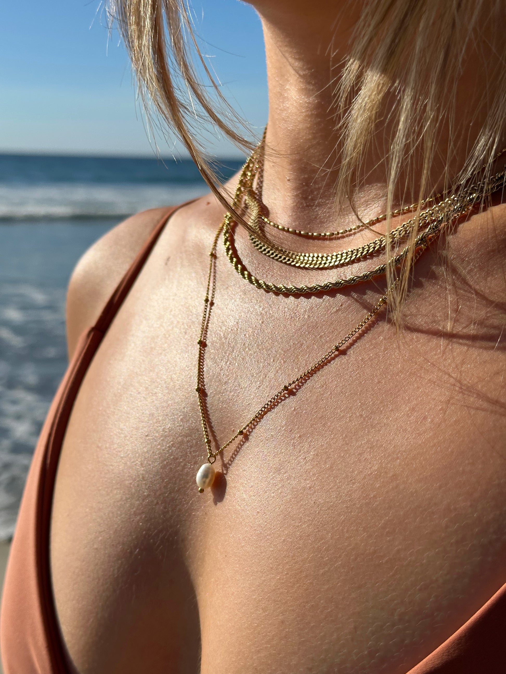 Luna Single Pearl Necklace