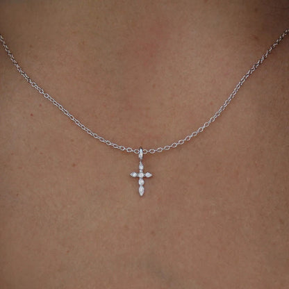Petite Bloom Cross Necklace - Claritas Store