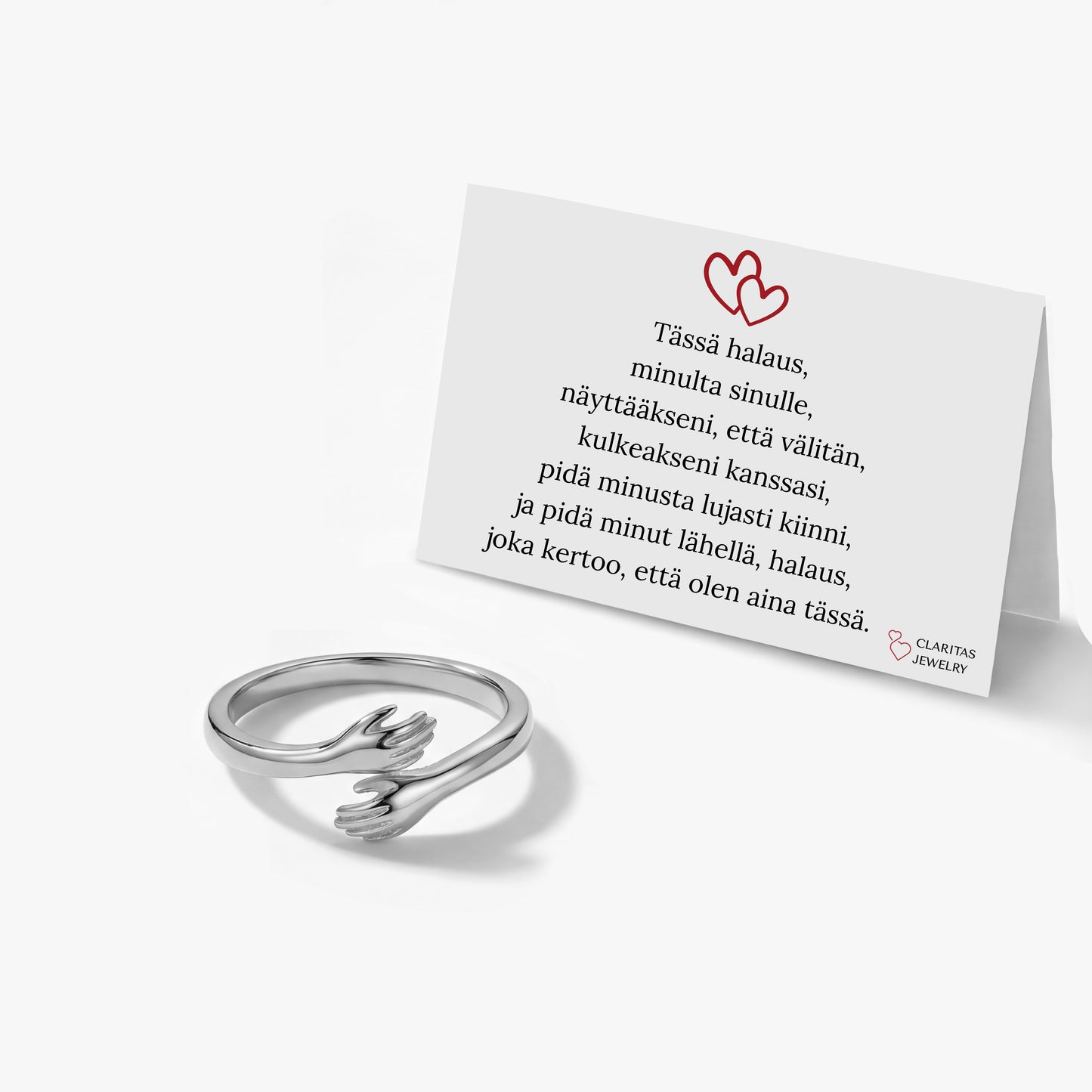 Hopeinen Halaus Sormus