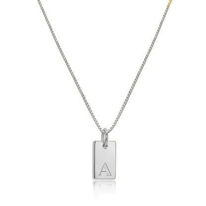 Tag Initial Necklace - Claritas Store
