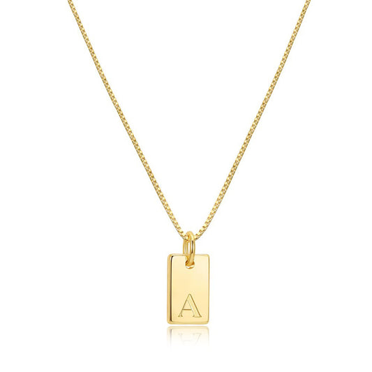 Tag Initial Necklace - Claritas Store