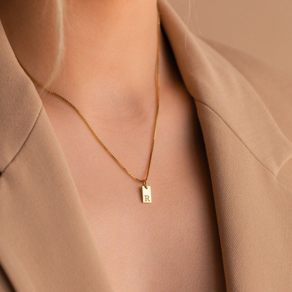 Tag Initial Necklace - Claritas Store