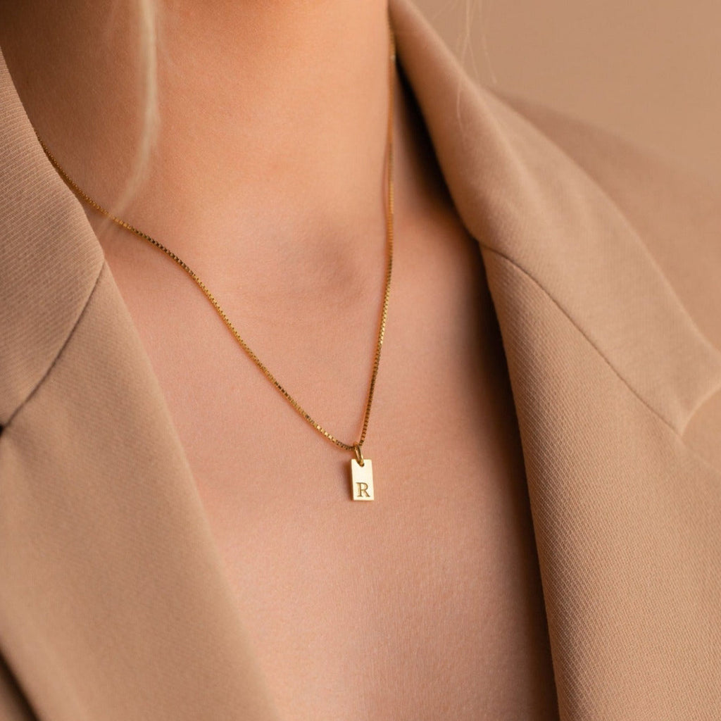 Tag Initial Necklace - Claritas Store