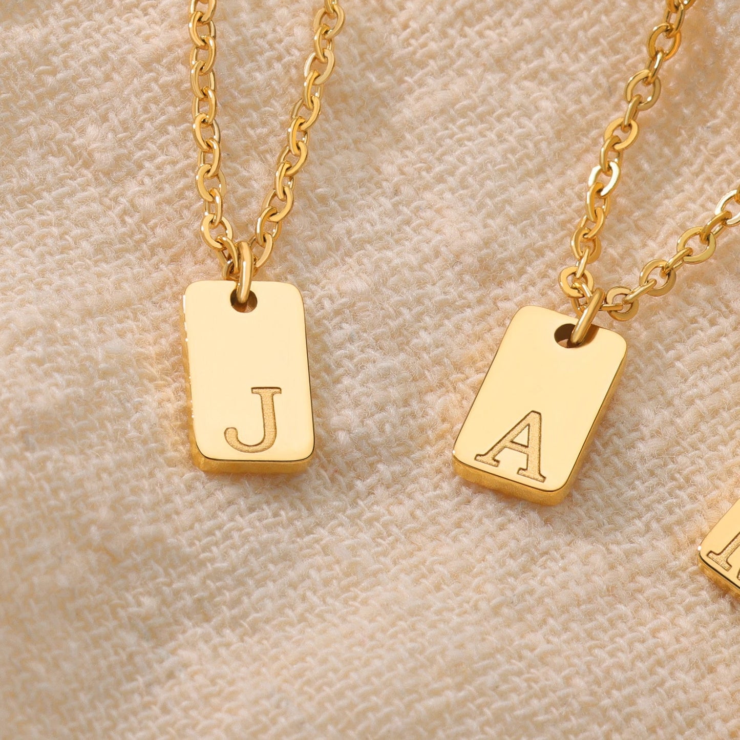 Tag Initial Necklace - Claritas Store