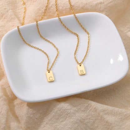 Tag Initial Necklace - Claritas Store