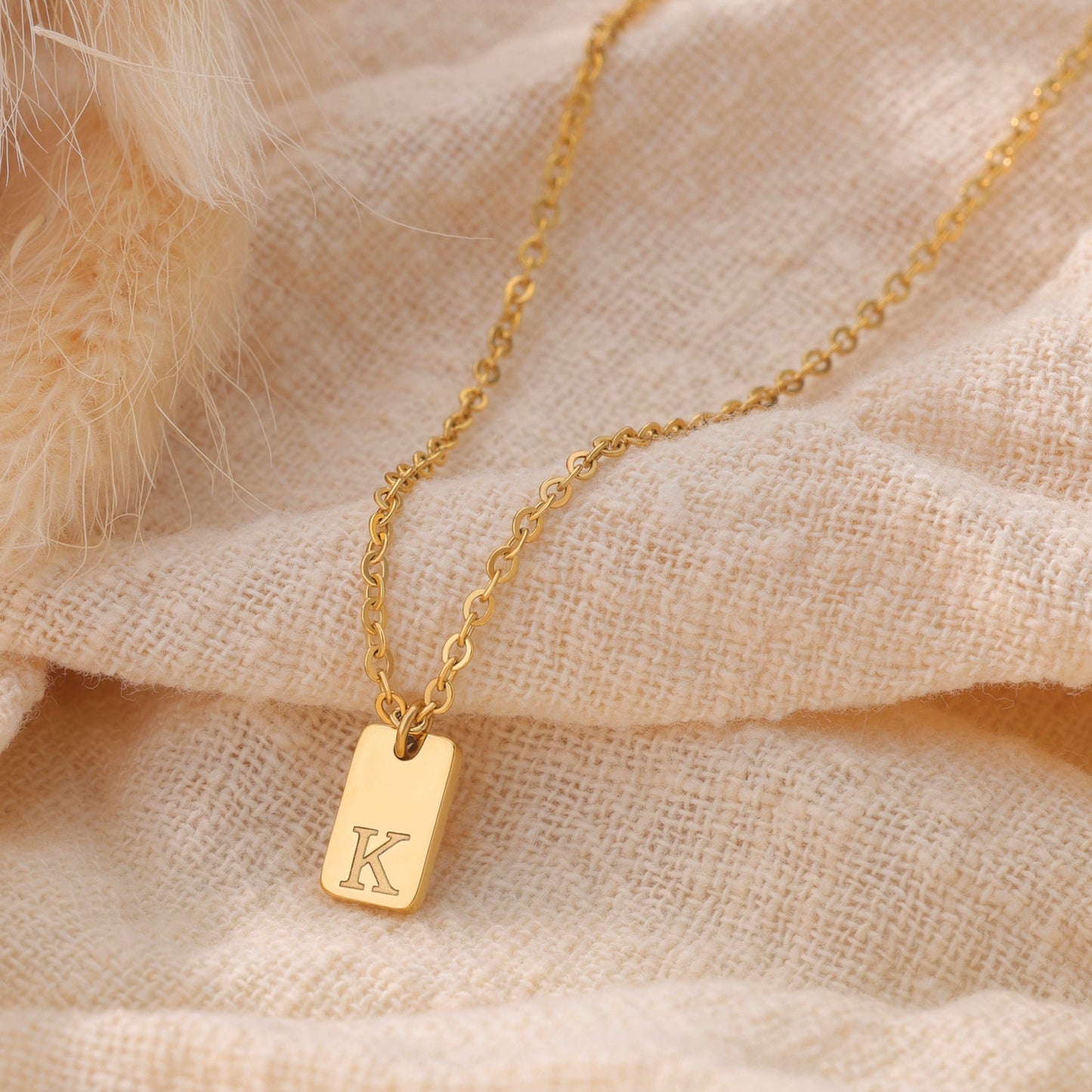 Tag Initial Necklace - Claritas Store
