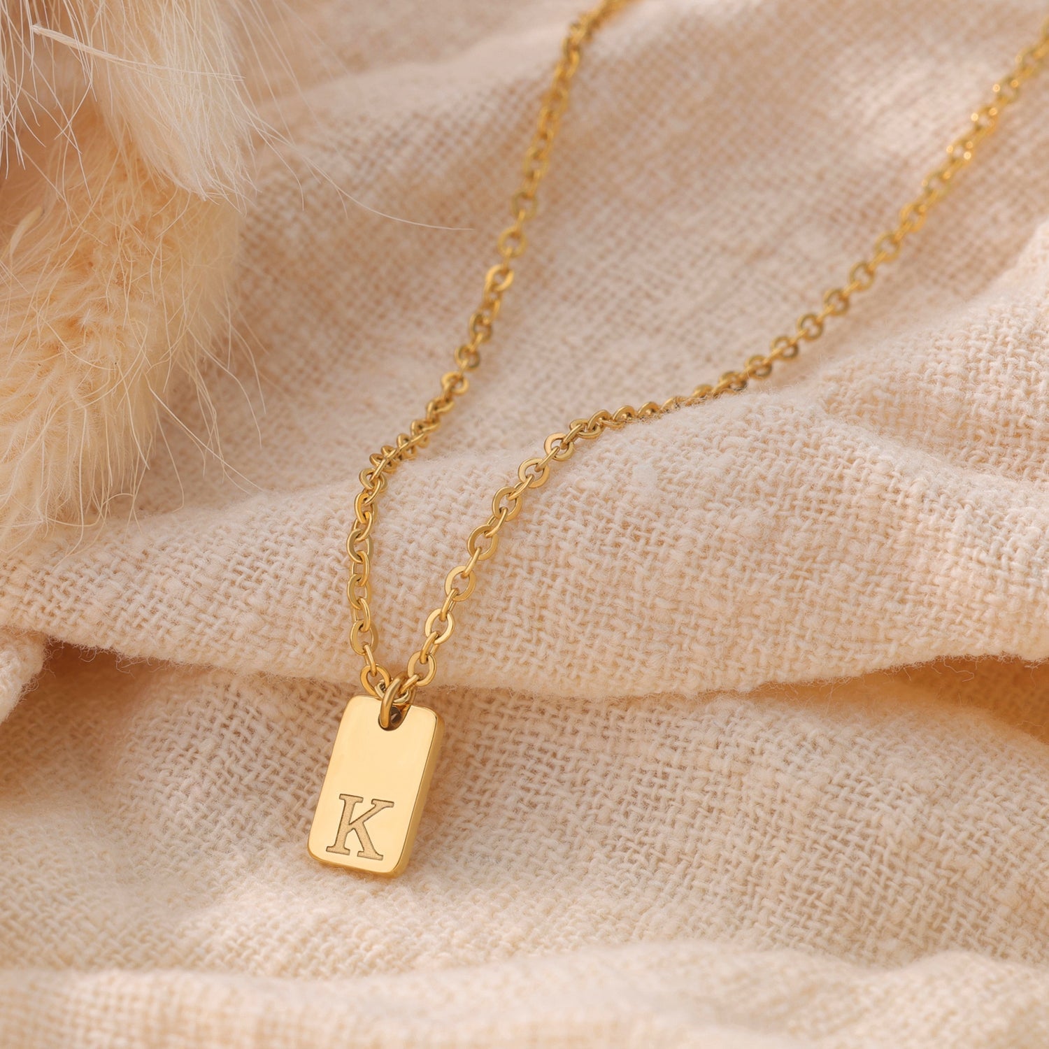 Tag Initial Necklace - Claritas Store
