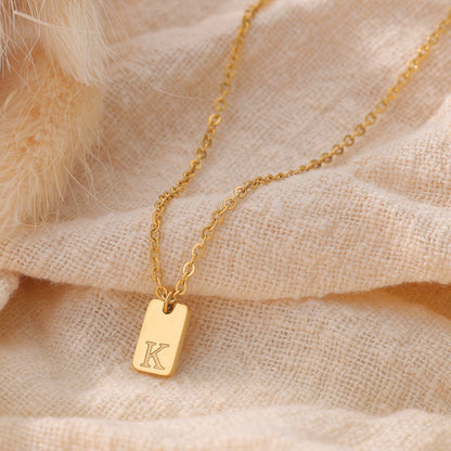Tag Initial Necklace - Claritas Store