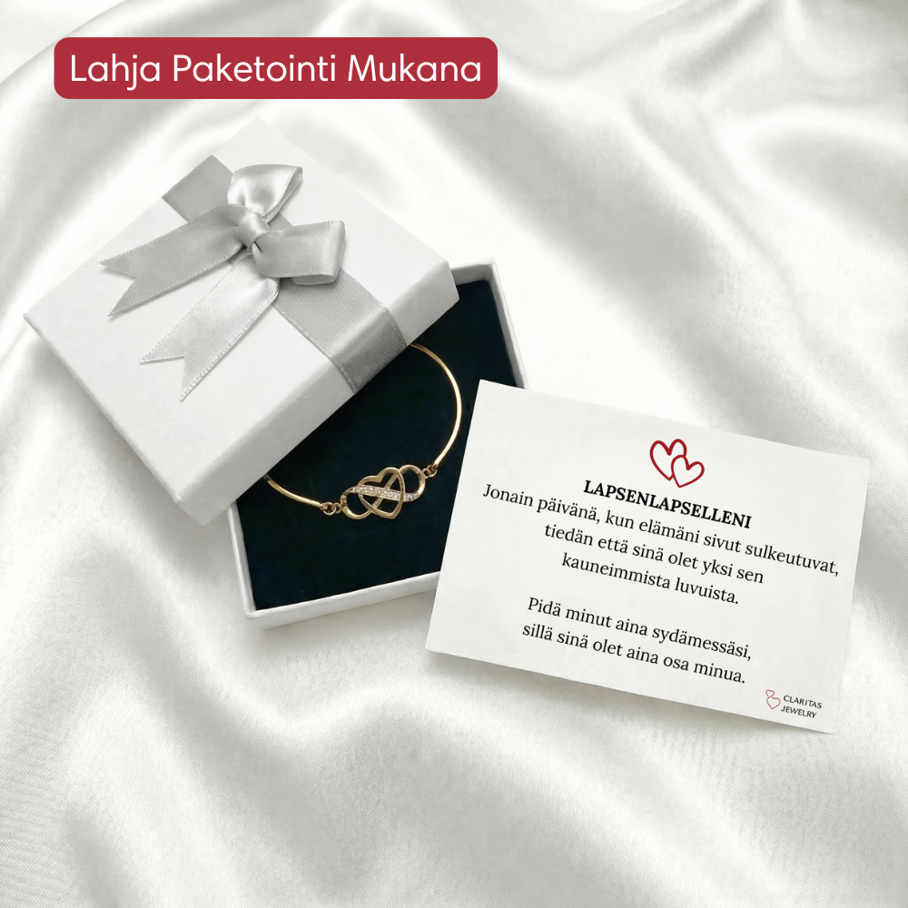 Lapsenlapselleni | Pidä minut aina sydämessäsi Rannekoru Kulta - Claritas Store
