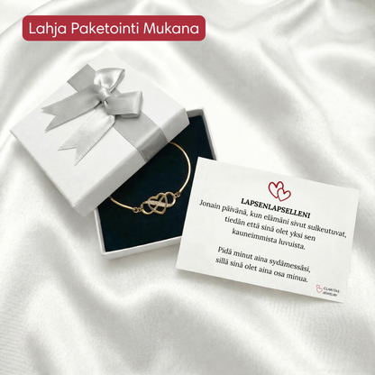 Lapsenlapselleni | Pidä minut aina sydämessäsi Rannekoru Kulta - Claritas Store