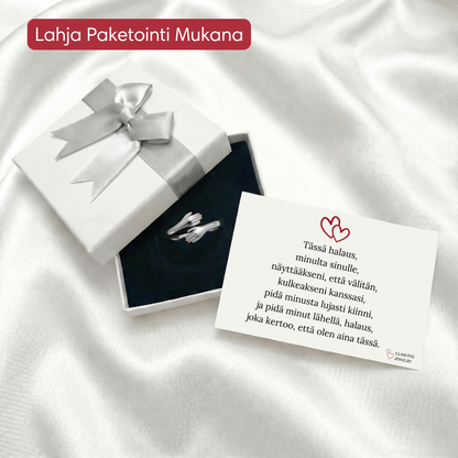 Hopeinen Halaus Sormus