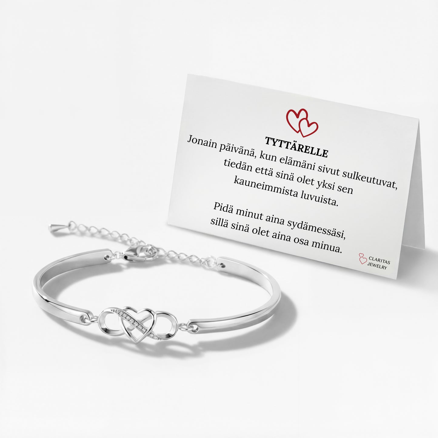 Tyttärelle | Pidä minut aina sydämessäsi Rannekoru