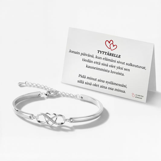 Tyttärelle | Pidä minut aina sydämessäsi Rannekoru