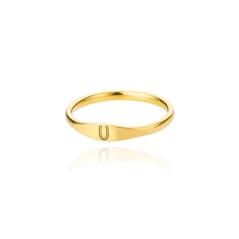 Gold Slim Signet Ring - Claritas Store