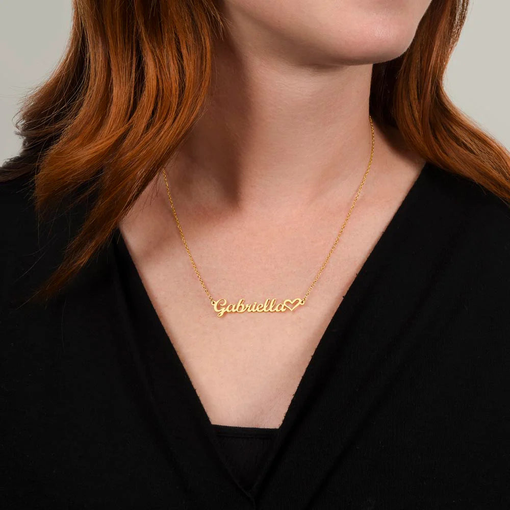 Personalized Heart Name Necklace - Claritas Store