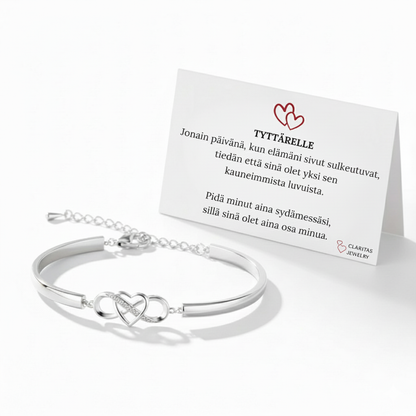 Tyttärelle | Pidä minut aina sydämessäsi Rannekoru