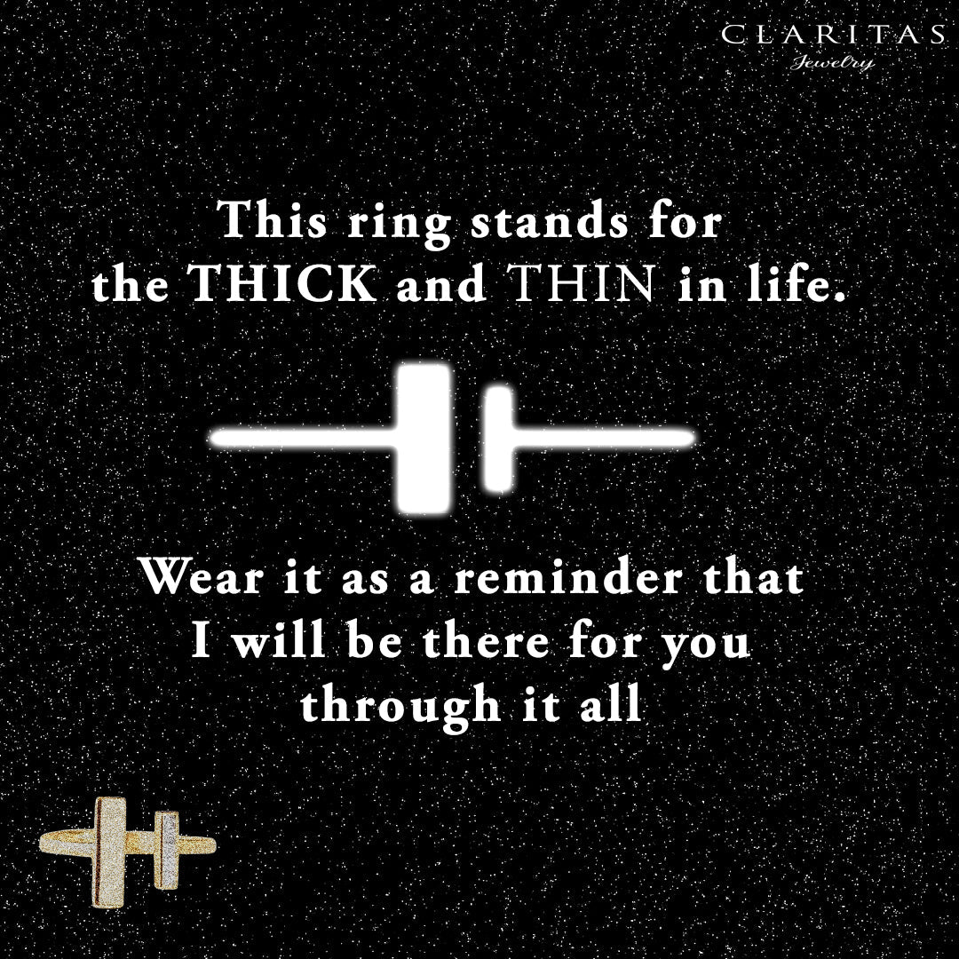 Gold Thick & Thin Ring - Claritas Store