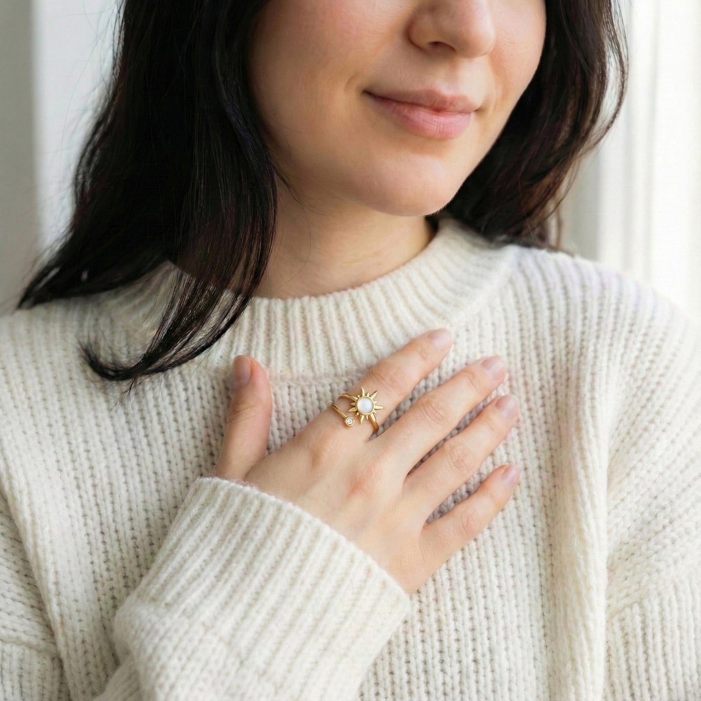 Opaali Tähti Rauhoittava Sormus