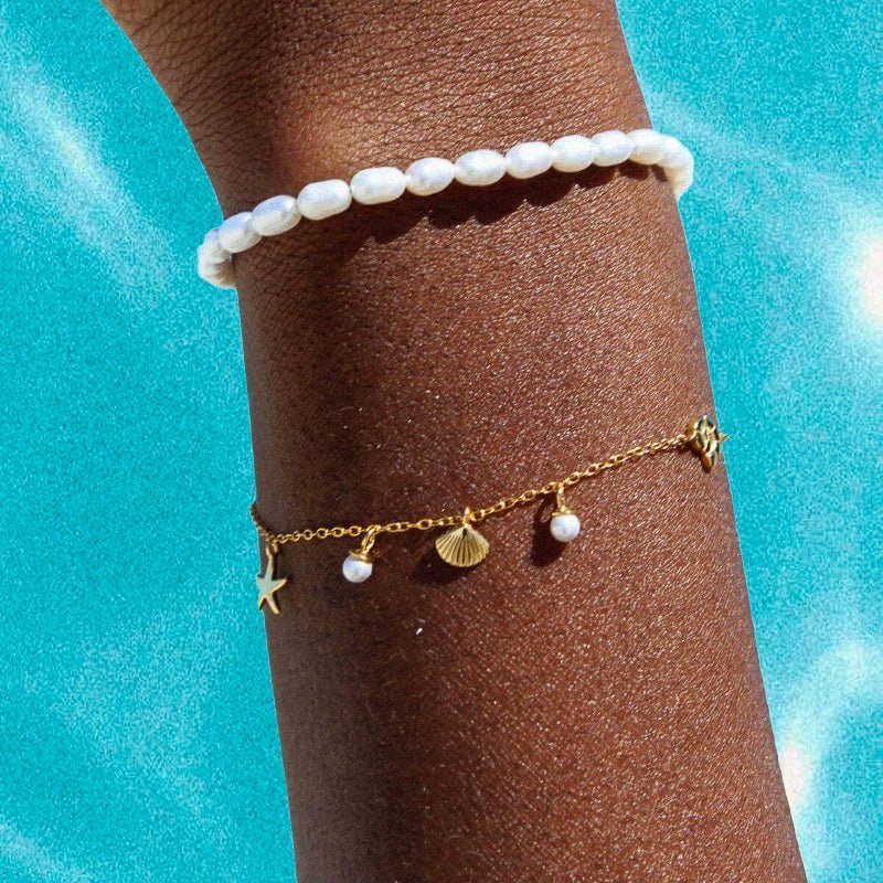 Ocean Pearl Charm Bracelet - Claritas Store