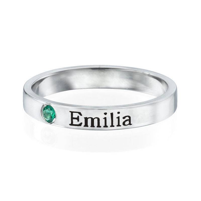 Stackable Birthstone Name Ring - Claritas Store