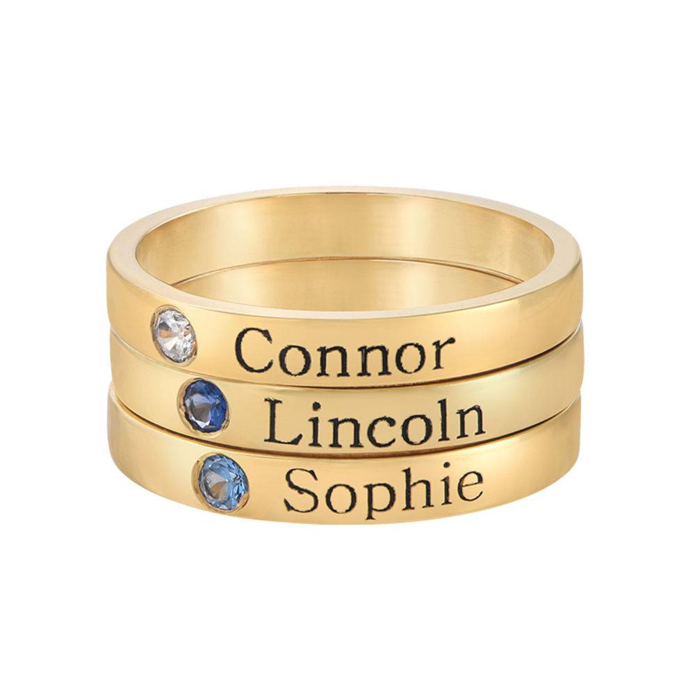 Stackable Birthstone Name Ring - Claritas Store