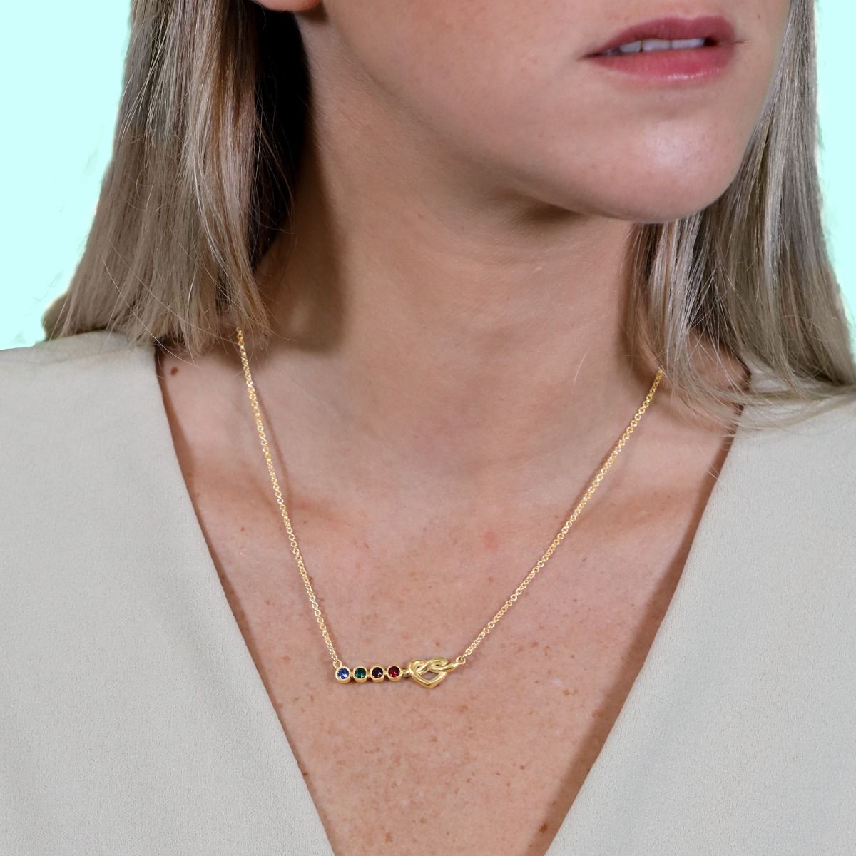 Birthstone Infinity Love Necklace - Claritas Store